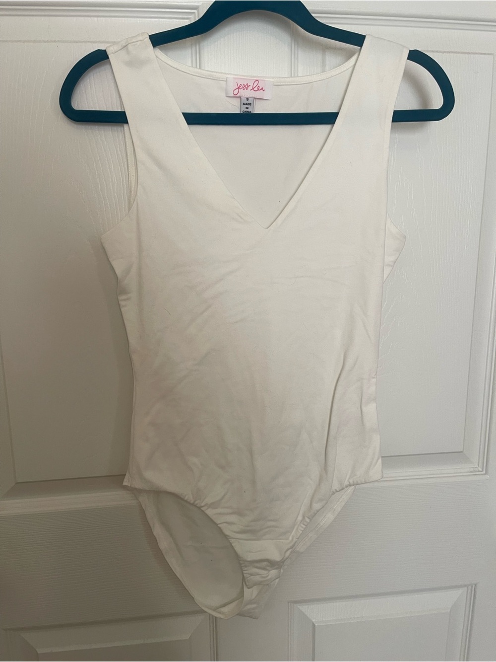 Jess Lea Ivory V-Neck Bandeau Bodysuit